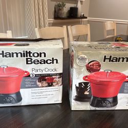 2 Hamilton Beach Party Crocks 