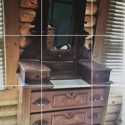 Beautiful Eastlake Dresser with Mirror. Mahogany