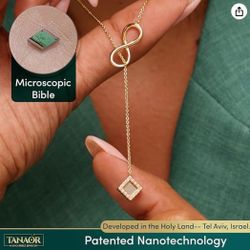 Faith Cross Necklace – Bible Engraved in Pendant — Great Condition (Originally $148)