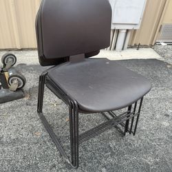 4 Stackable Office Chairs