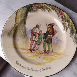 Royal Doulton Under The Greenwood Tree Robin Hood Plate Friend Of The Poor 