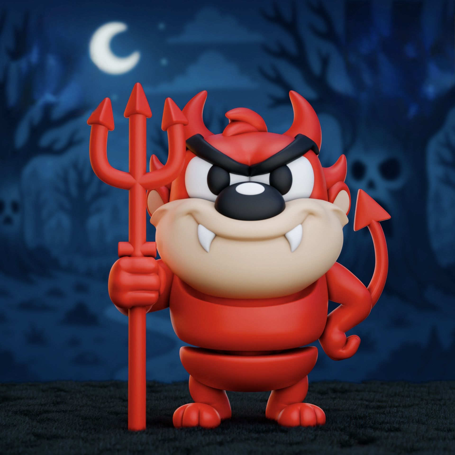 Flexi 3D Printed Taz Devil | Halloween Wiggly Collectible