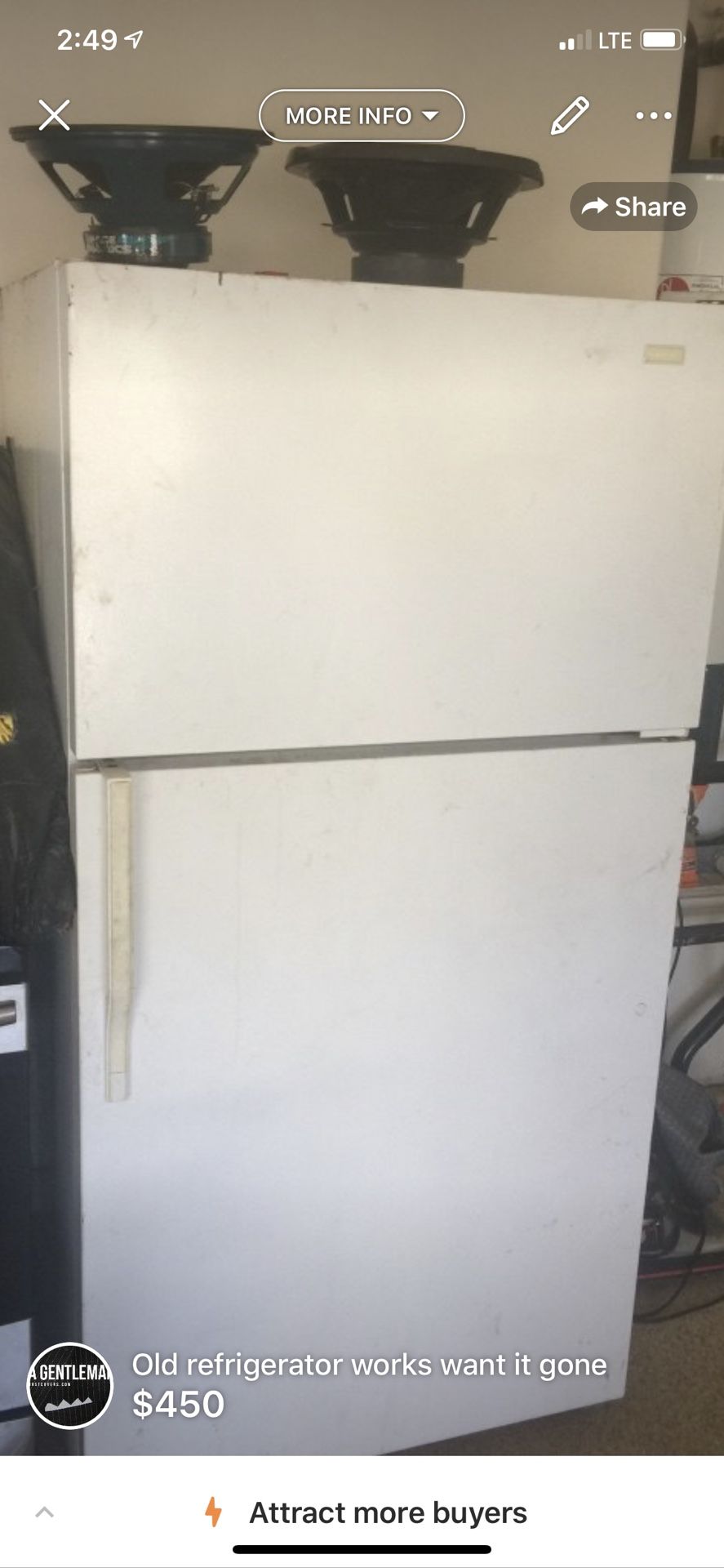 Old refrigerator works want it gone.