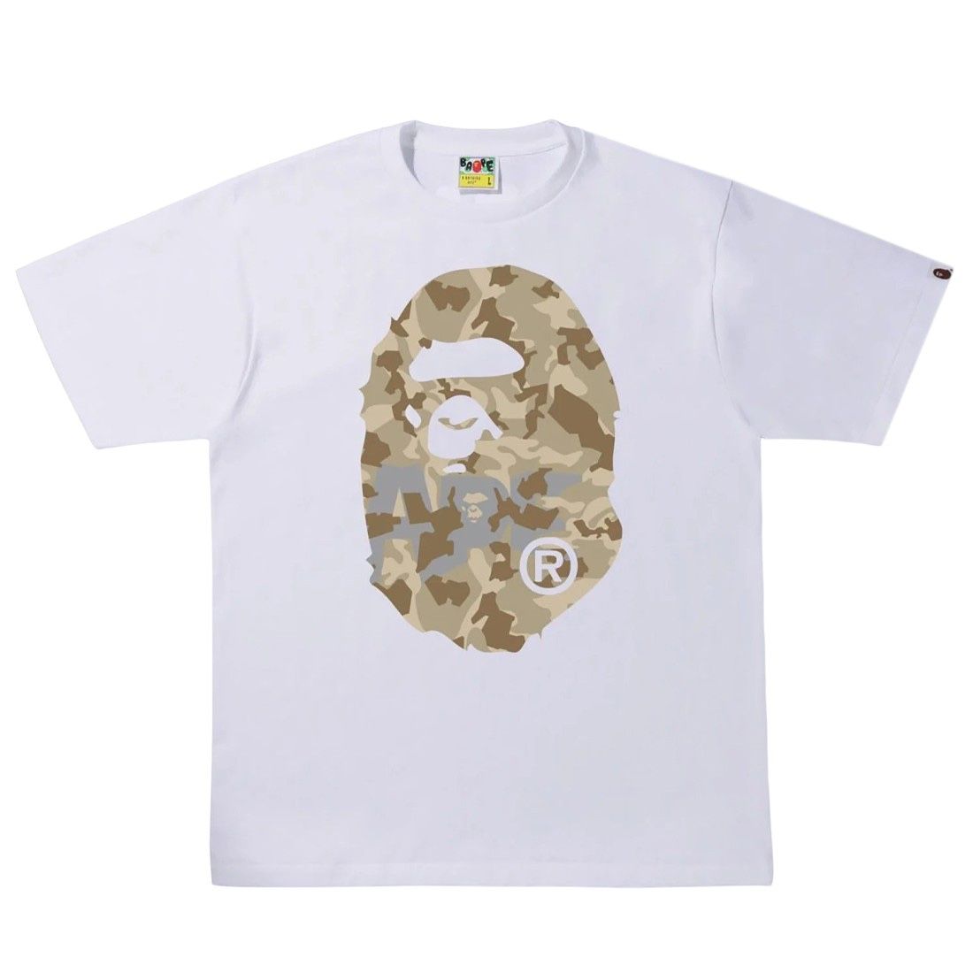 Bape beige camo white t shirt