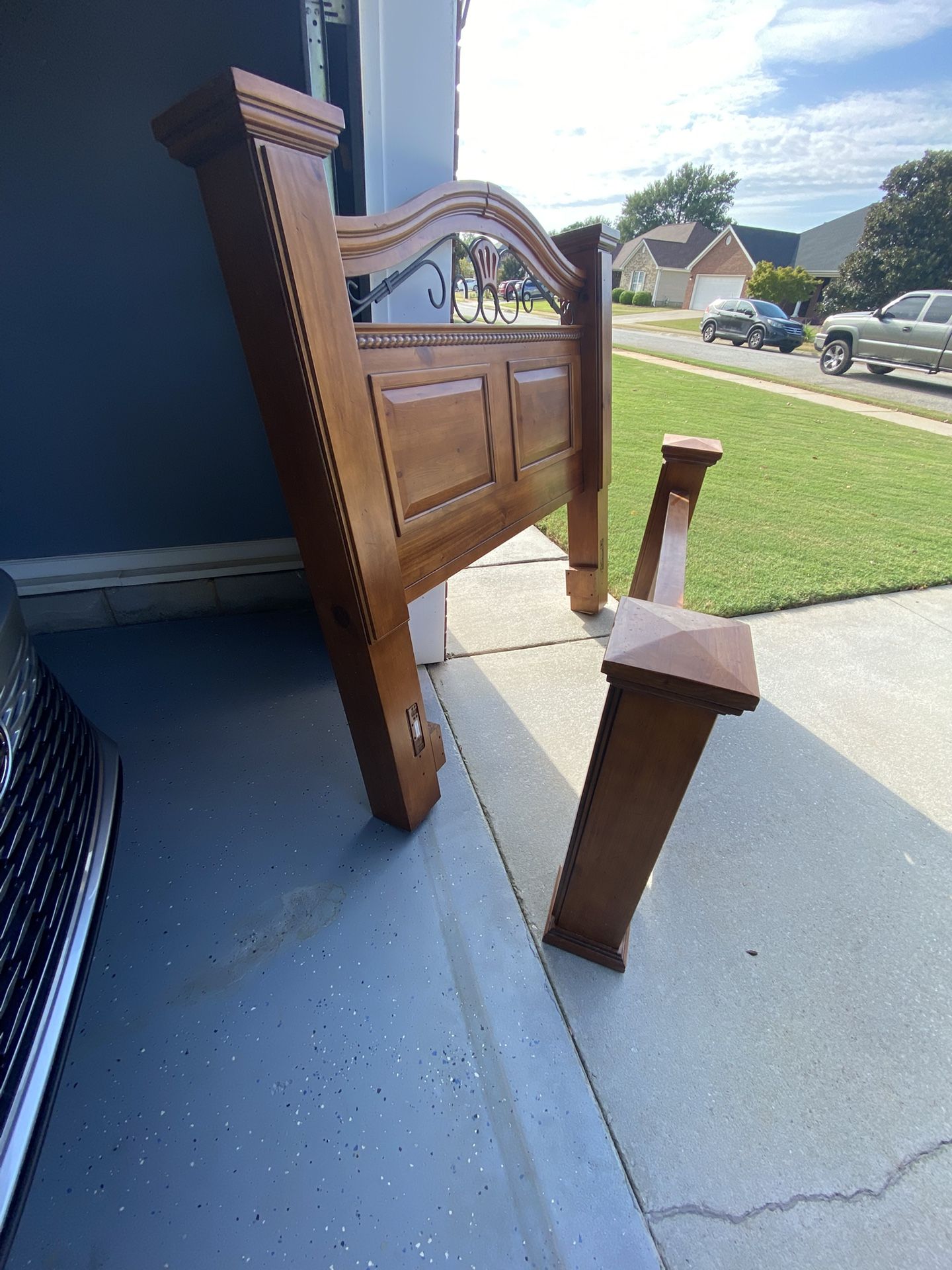 Queen Bed frame With Side Boards