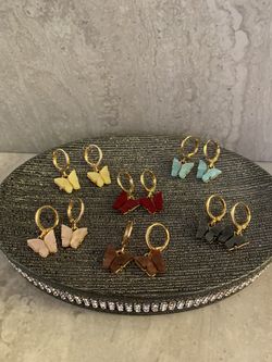 Butterfly Gold plated Earrings
