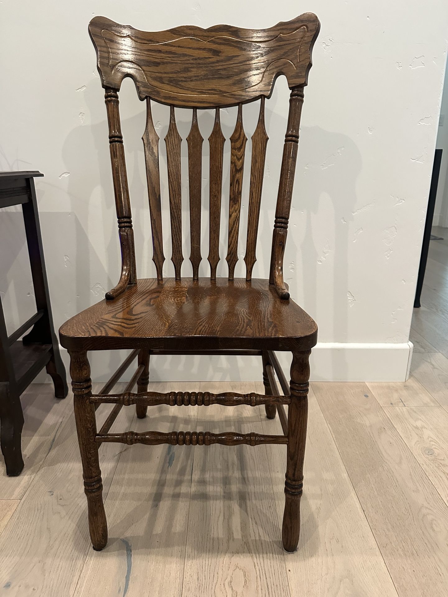 8 Solid Oak Dining Chairs