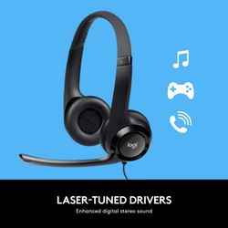 Logitech USB Headset H340, Stereo, USB Headset for Windows and Mac - Black