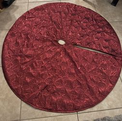 Red Sequins Tree Skirt