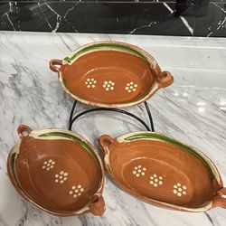 New Vintage Mexican Pottery Oval
