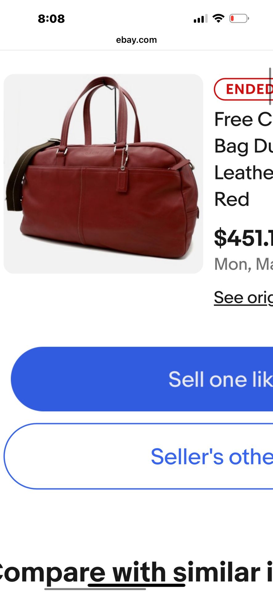Vintage Coach Purse