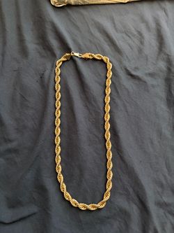 20 inch thick solid gold rope chain