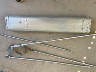 Steel chimney vent oval pipe with Mounting Hardware