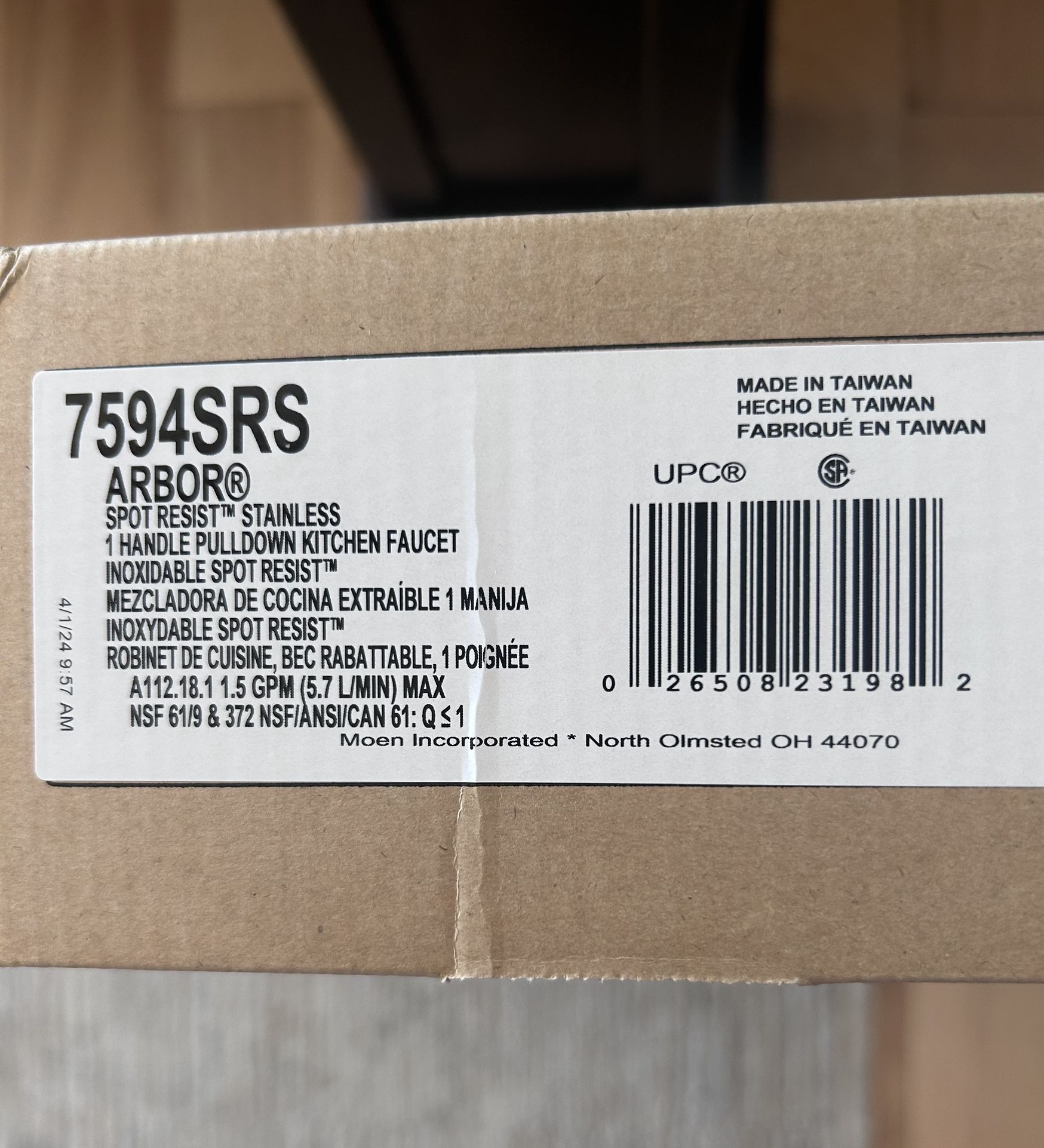 Moen Arbor Chrome Faucet New!