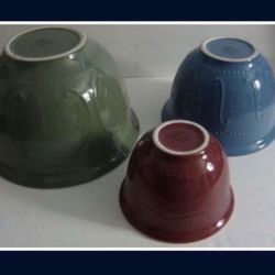 Princess House Pavillion Tazones Set D 3 GRANDE MEDIANO CHICO