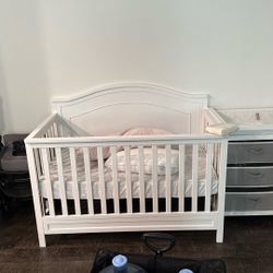 Baby Crib + Serta Mattress