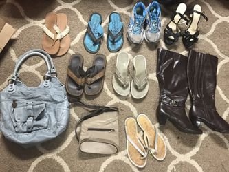 Women's shoes size 8-9.5 and purses