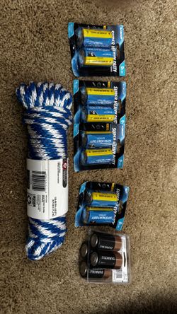 • Strong thick rope (new) • Heavy Duty batteries (new, unused) Great for home or emergency use