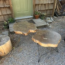 3 Wooden Side Tables