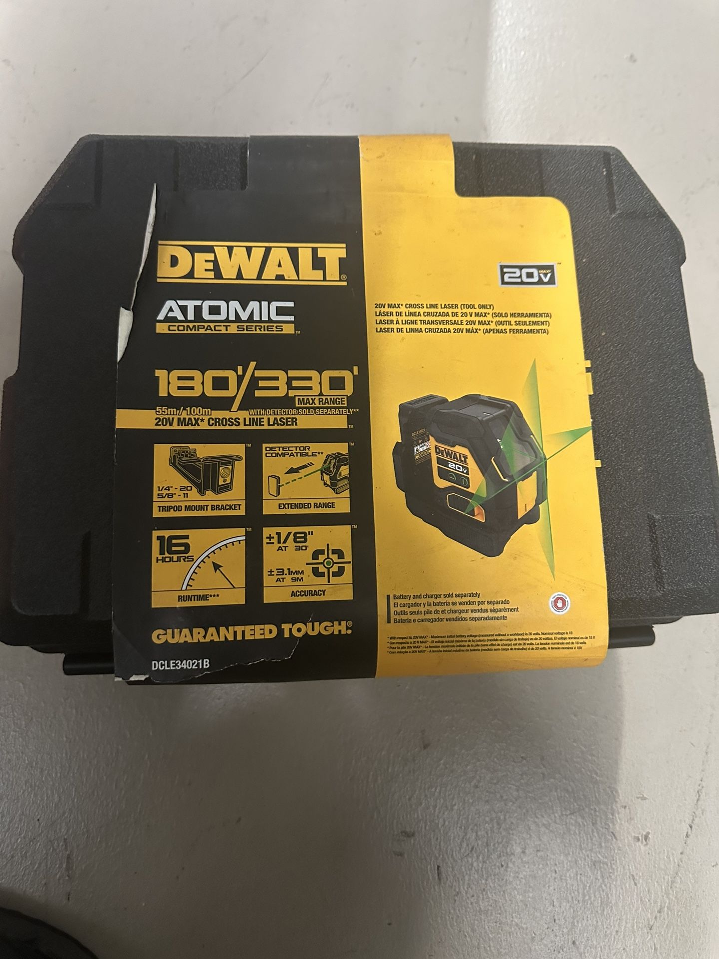 DEWALT 20V Green Cross Line Laser Level (Tool-Only)