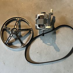 GE Front Load Washer Motor, Pulley, Motor Belt