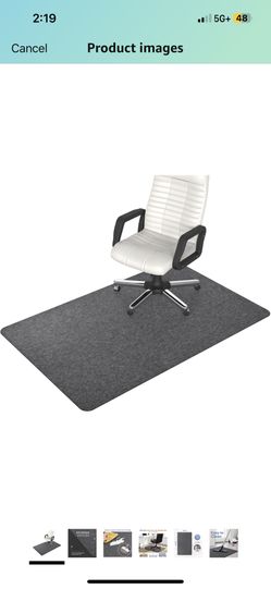 Placoot Teslin Desk Chair Mat for Hardwood Floor & Tile 55"x35" Office Chair Mat for Rolling Chairs Large Anti-Slip-Recyclable Material Computer Chair