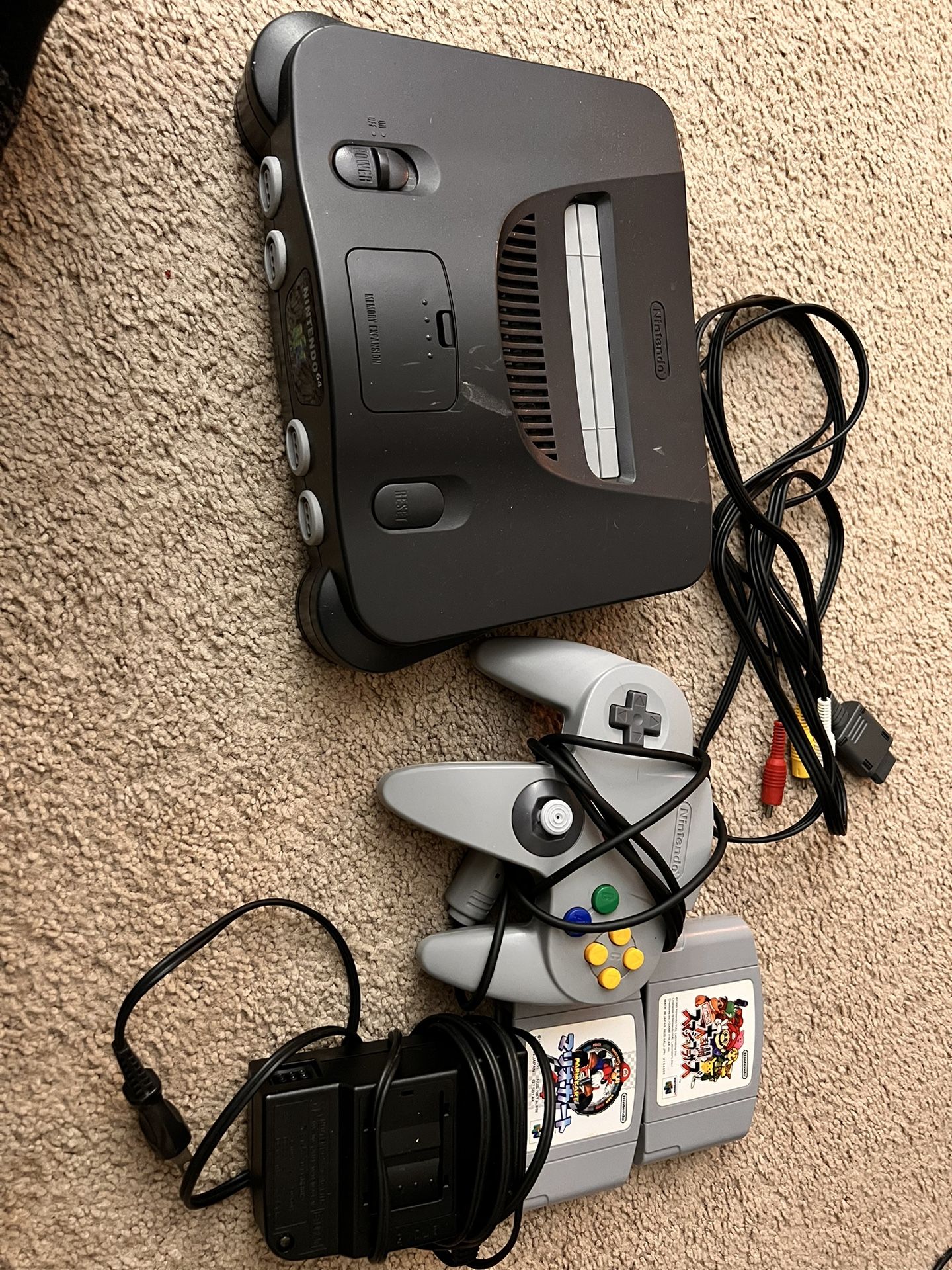 Region Unlocked N64 W/two Games And Cords