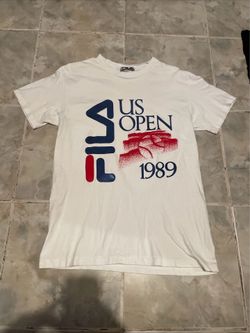 Vintage 1989 Fila US Open Tennis T-Shirt SZ Large Single Stitch