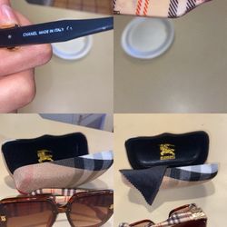Real Authentic Channel/Burrberry Glasses Paired Made On Italy