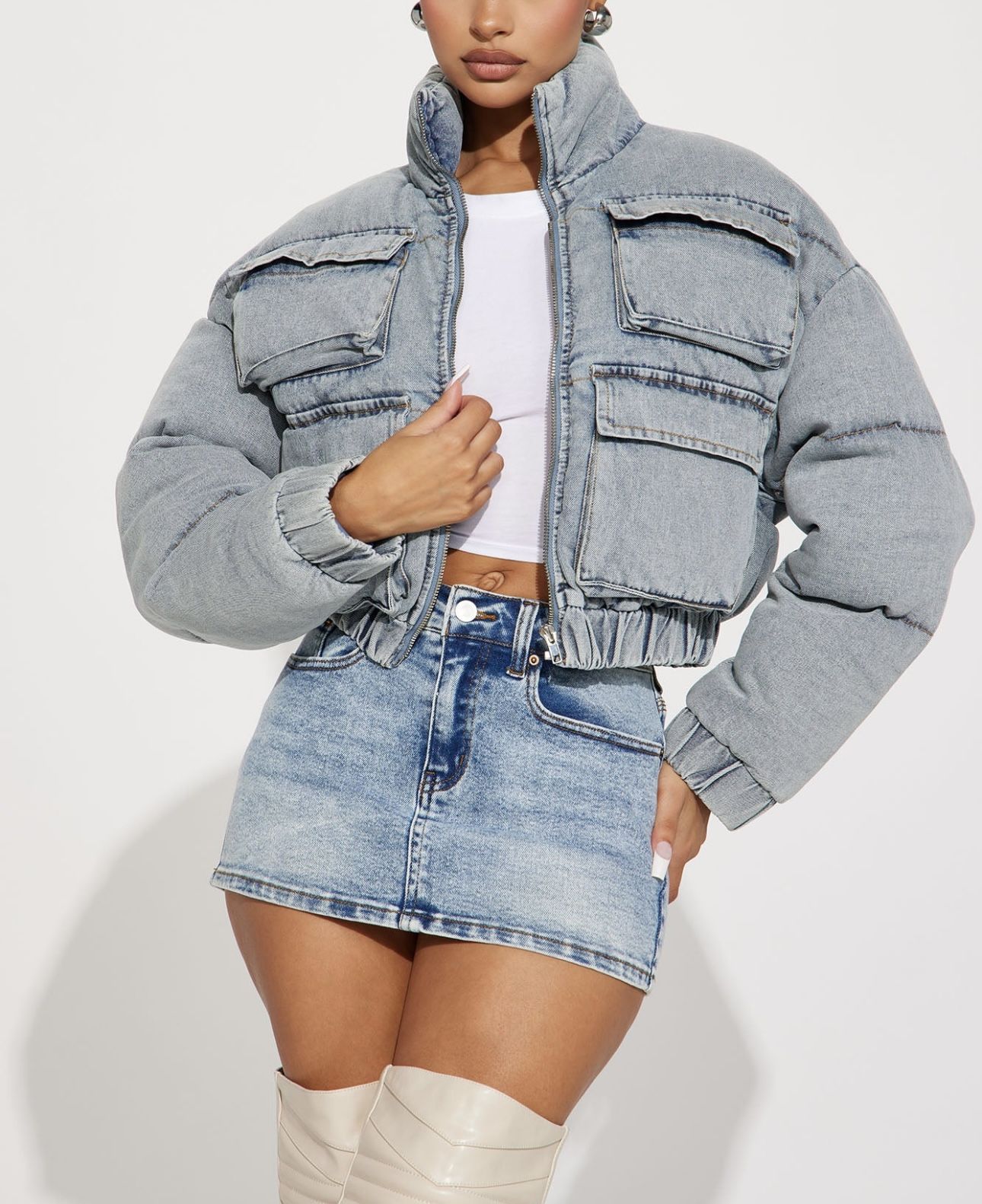 Denim Puffer jacket
