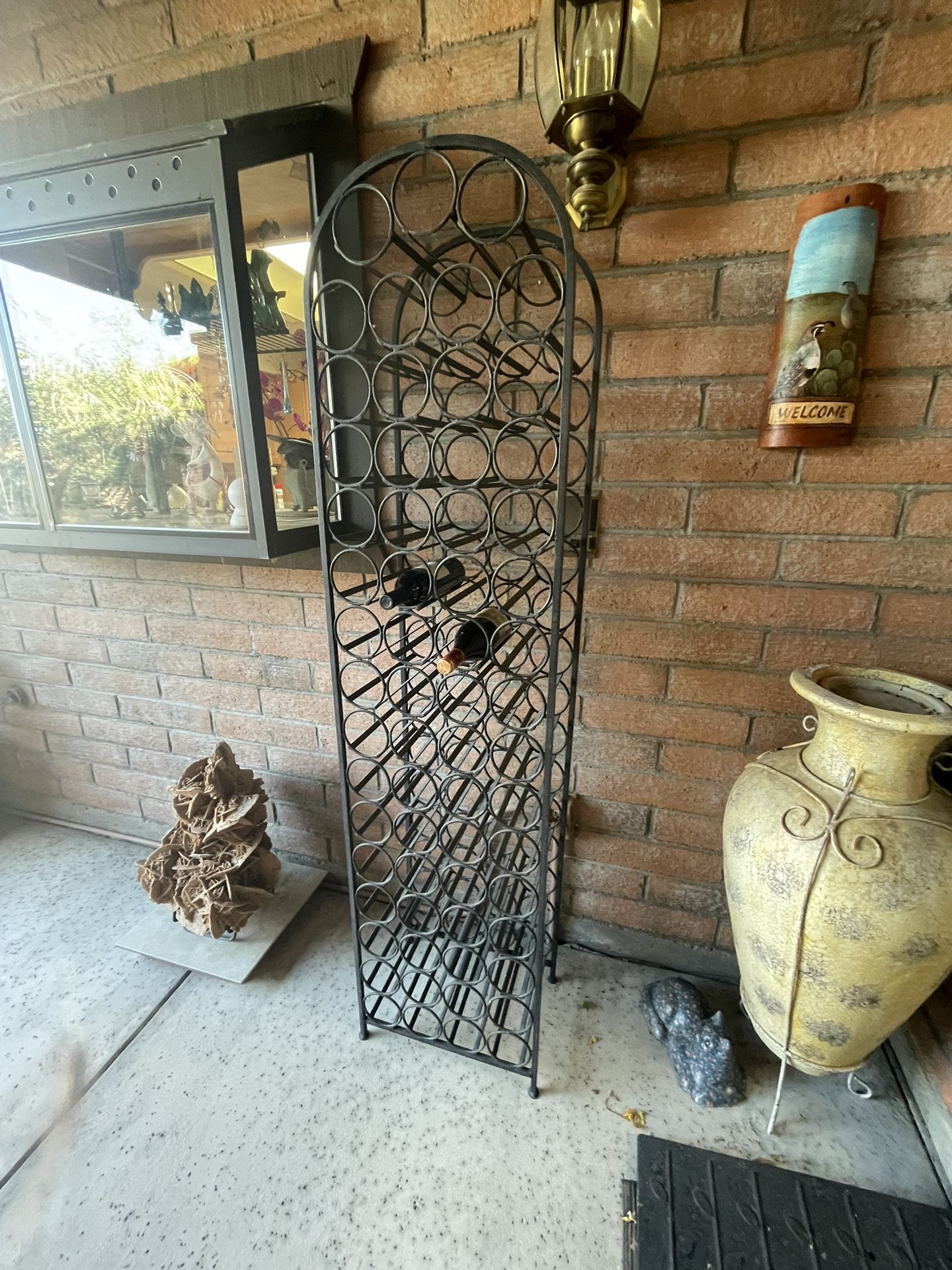 Giant Vintage Metal Wine Rack