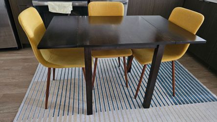 Dark Brown Drop Leaf / Folding Dining Table