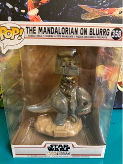 Funko Pop The Mandalorian On Blurrg #358