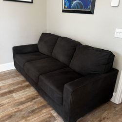 Grey Couch With Fold Out Bed 