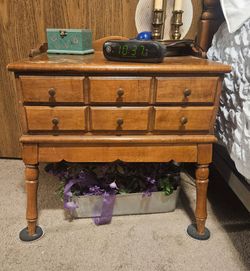 Vintage Temple Stuart Attributed Side Table with Drawers