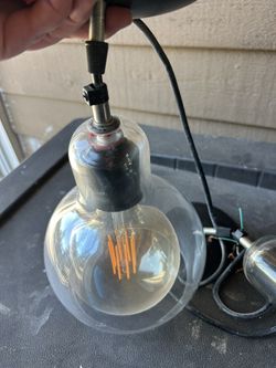 3 Glass Lighting sconces With Glass Bulbs