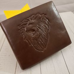 Men Wallet - Lion Print / Bi-Fold