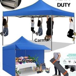 10x10 Pop Up Canopy Heavy Duty Party Tent with Removable Awning and Sidewalls,Easy Up Outdoor Wedding Commercial Canopy,Gazebo All Season Windproof&Wa