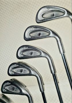 Vintage Ping Eye Iron Set 2-4-5-6-7-8-9-W Steel Shafts Made in USA Golf Club