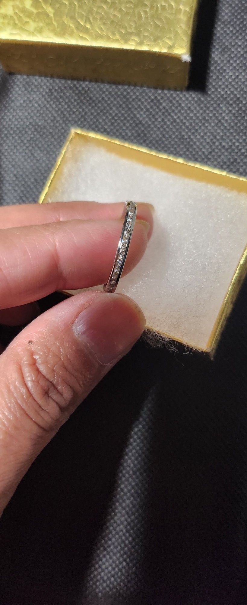 Rare ring, White, Rhodium plated