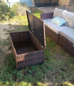 Outdoor Wicker Sectional Sofa Set with Coffee Table display model outdoor patio furniture ☑️🆕🚛🚎