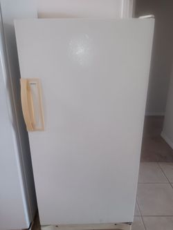 Selling a big size freezer. Still plugged in and has ice on the shelfs. Great working condition.