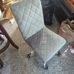 Grey Vanity Chair 