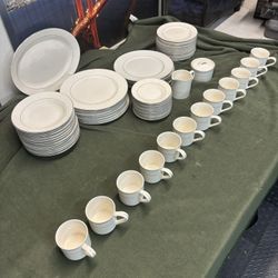 Beautiful Set Of White Dinnerware