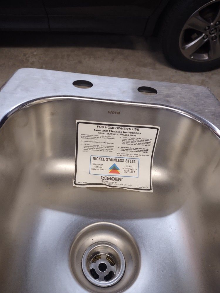 Moen Sink 17 X 13 Inches. Brand New. With Faucet.