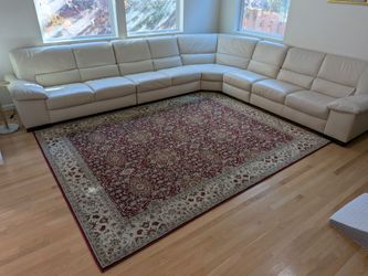 Huge Off-White Modular sectional leather couch/sofa