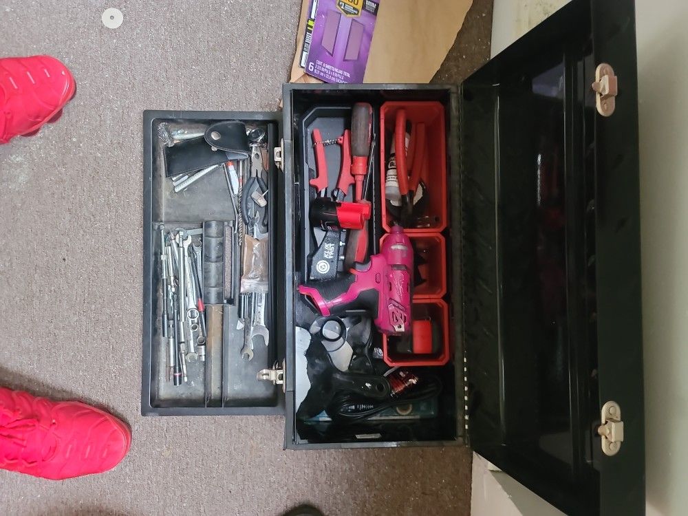 Tool Box With MILWAUKEE Drill