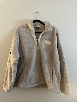 New Balance Cream Sherpa Fleece Quarter Zip Pullover 2XL
