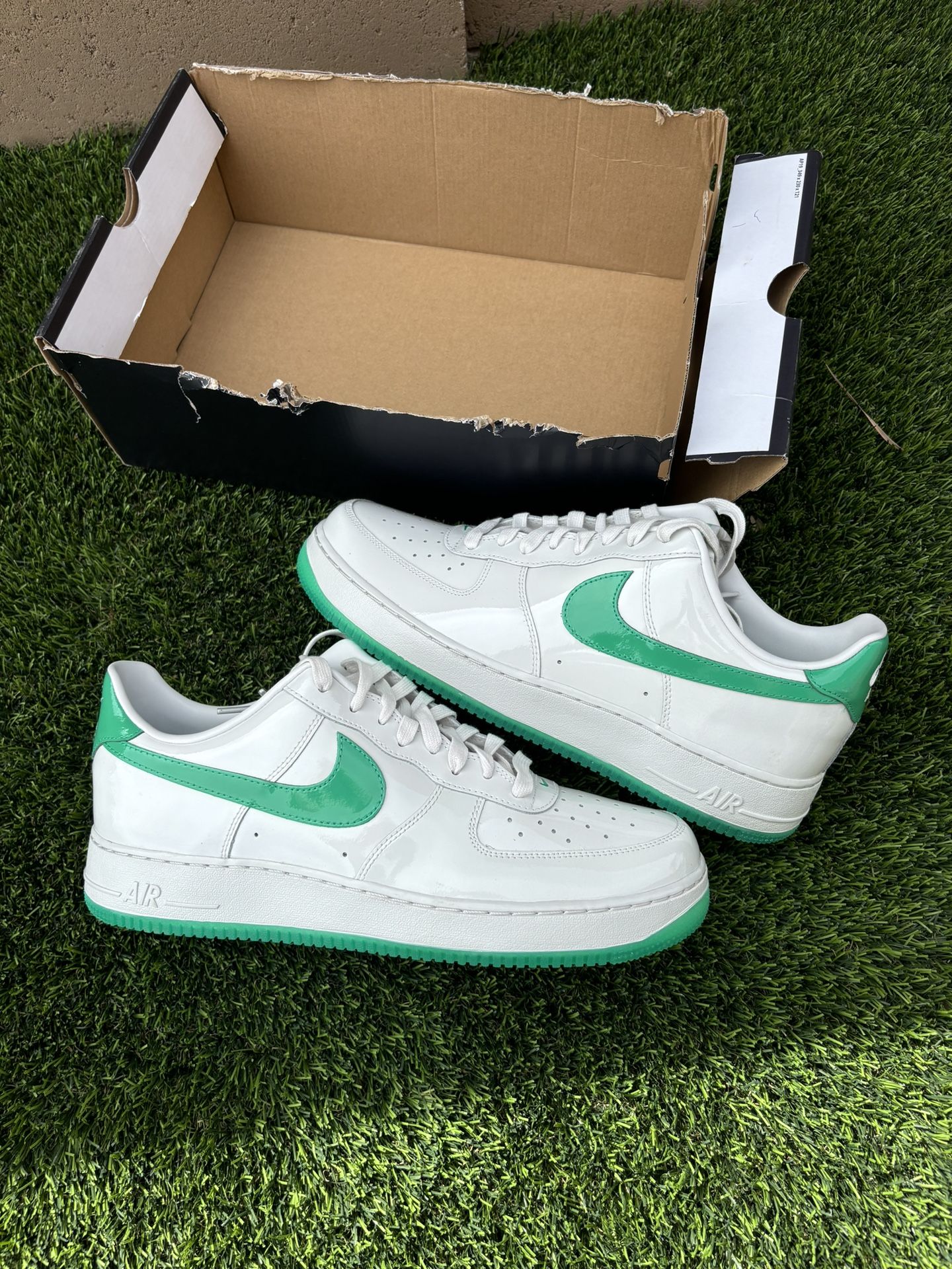 Airforce 1 White / Green Size 12.5m