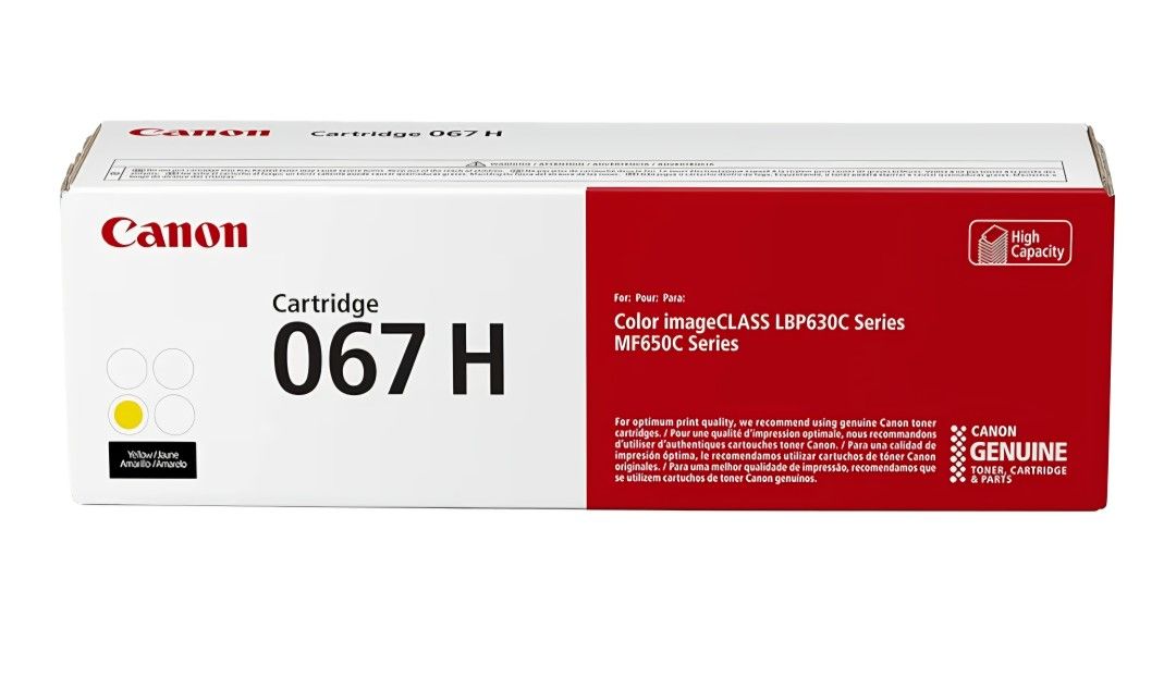 Canon Genuine 067 YELLOW Toner Cartridge High Capacity Compatible with LBP633Cdw, LBP632Cdw, MF652Cdw, MF653Cdw, MF654Cdw, MF656Cdw